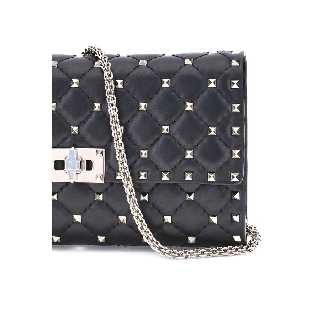 Valentino Garavani Black Lamb Ovis Aries Aries Shoulder Bag